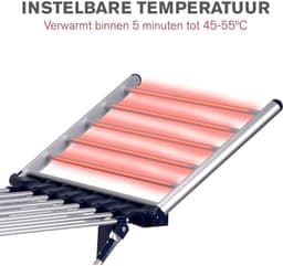 Elektrisch Droogrek - Wasrek Inklapbaar - Aluminium - Grijs — thumbnail 2