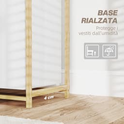 Opbergkast - Wasmand - Vuilewasmand - Make up opbergrek - Sokken opbergzak - Met opbergzak - Met handvat - Grote capaciteit - Geventileerd - Opbergtassen accessoires - Geschikt voor wasruimte, balkon, hal (bruin, 70*70cm) — thumbnail 3
