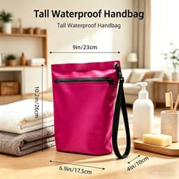 Tas met ritssluiting voor buiten, 2 maten, 6 kleuren, voor strand, zwembad, vissen en natte kleding, Fuchsia, taglia alta, Waterdichte tas — thumbnail 3