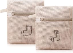 2 Pack Wasnetten voor Delicate Kleding, Ondergoed en Schoenen - Reiswaszakken met Rits, 18 x 20 cm — thumbnail 1