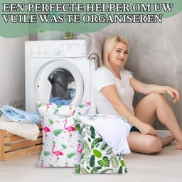 Grote Waterdichte Reiswaszakken met Handvat, Wasbare Tassen voor Vuile Kleding, Geschikt voor Zwemkleding, Gymkleding en Reisgebruik — thumbnail 4