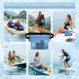 2 stuks waterdichte tassen verstelbare riem mobiele telefoon case voor water — thumbnail 3