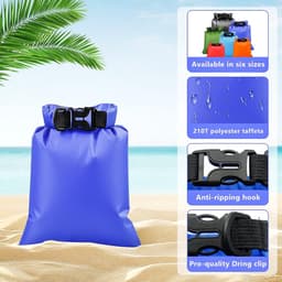 6 stuks waterdichte opbergzakken, ultralichte pakzakken, dry bag set, 1,5/2,5/3/3,5/5/8 l, waterdichte droogtassen voor reizen, boottochten, zwemmen, wandelen, outdoor kamperen — thumbnail 2