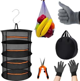 Droogrek - Zwart - L - 8 Lagen Polyester Gaas - Voor Het Drogen van Kruiden en Planten — thumbnail 4