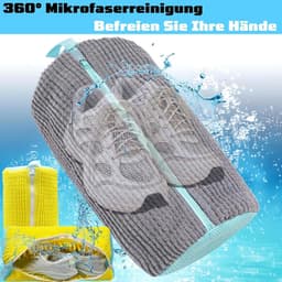 Herbruikbare Waszak voor Schoenen met Rits - Ideaal voor de Wasmachine, Bescherming en Organisatie van Schoenen (Geel Blauw) — thumbnail 5