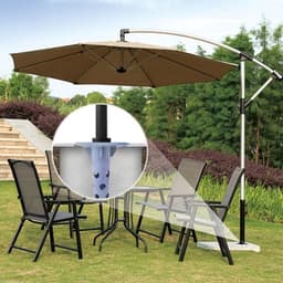 Universele grondanker voor parasol, stevige metalen basisplaat voor betonnen ondergrond, optimale stabiliteit en weerbestendigheid, geschikt voor zware wind en belastingen boven 1 kg — thumbnail 4