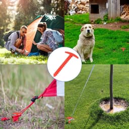 Grondpennen Tent - Stormharingen Haringen - Tent Vastzetten - Windproof Stevige Grip - 10 stuks 5.7 inch - Rood — thumbnail 2
