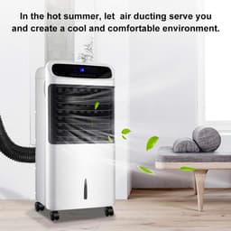 Afvoerslang PVC Aluminium - Flexibele Slang Luchtslang - Ventilatie Airco Droger - Met 2 Roestvrij Staal Klemmen — thumbnail 5