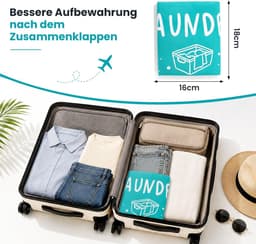 Waszakken voor vuile kleding | Holiday Essentials Waszak voor reiskleding, natte zak voor zwemmen, camping, caravan, slaapzaal (4 kleuren) — thumbnail 5