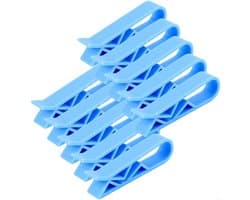 Afvalzak Clips - Prullenbak Houder - Afval Beheren - Speciaal Inkepingsontwerp - 10 Stuks - Blauw