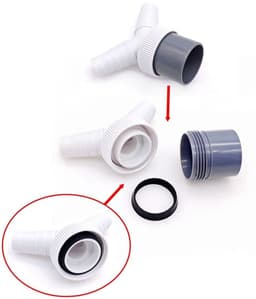Afvoerslangconnector Duurzaam - 2-Weg Y-Splitter - Afvoerslangverbindingsadapter - Voor Wasmachine/Condensdroogtrommel - Geschikt voor Slangdiameter 19-24 mm - Aansluiting voor Afvoerbuis 40 mm - Afvoeradapter — thumbnail 2
