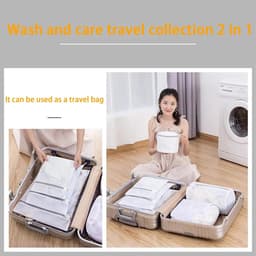 Set van 6 Herbruikbare Wasnetten met Rits voor de Wasmachine, Duurzame Mesh Tassen voor Kleding, Ondergoed en Sokken — thumbnail 2
