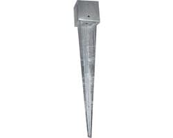 Vierkant Grondanker - Inslaghuls Staal - Stabiele Fundering - Thermisch Verzinkt - 750 of 900 mm - Zilverkleurig — thumbnail 2