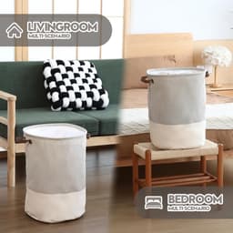 heupwasmand - Wasmand - Canvas - Opvouwbaar design - Waterdichte binnenkant - Voor Stijlvolle Opslag — thumbnail 3