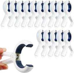 Grote Wasknijpers - Handdoek Klemmen - Wassen Ophangen - Sterke Klemkracht - 15 Stuks - Blauw — thumbnail 1