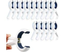 Grote Wasknijpers - Handdoek Klemmen - Wassen Ophangen - Sterke Klemkracht - 15 Stuks - Blauw