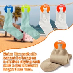 Thijox - 48 Stuks Sokkenklemmen voor Wasmachine, Kunststof Sokkenclips, Wasknijpers voor Sokken in 4 Kleuren, Handige Organizer voor Thuis, Camping en — thumbnail 5