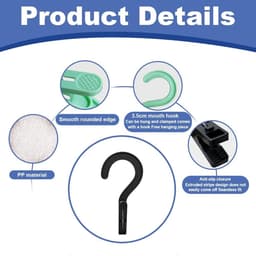 Thijox - Antislip Hanger Clips - 20 Stuks Washaken - Draagbare Antislip Plastic Hangers - Grote Wasknijpers voor Kleding, Hoeden, Handdoeken, Sokken - — thumbnail 4