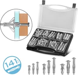 Metalen holtepluggen 141-delige set M4 x 32 | M4 x 38 | M4 x 46 | M5 x 37 | M5 x 52 | M5 x 65 | M6 x 37 | M6 x 52 | M6 x 65 Metalen pluggen met voorgemonteerde schroeven voor — thumbnail 4