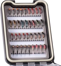 vliegvissen-kit, assortiment met vliegendoos, 36/64/72/80/96 stuks met droge/natte vliegen, nimfen, streamers — thumbnail 1
