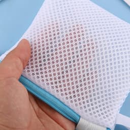 6 Stuks Mini Wasmachine Fijne Waszakken, Waszak met Gaas, Kleine Polyester Fijngaas Waszak voor Hotel Thuis, Honingraat Opbergzakken met Rits Hanglus — thumbnail 2