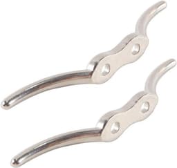 Ophanghaak - 2-pack - Robuust - Verzinkt - Touwbevestiging - Romeinse jaloeziekoord - Waslijn - Geschikt voor Buiten - Zilver. — thumbnail 4