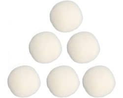 - Droogballen - Wol - Verminderen Statische Elektriciteit - Geur Elimineren - Voor Thuis - 6 Stuks - 5 cm