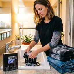 Textielverf Vellen - Kledingverf Kleurhersteller - Vervaagde Kleding Opfrissen - Oplosbaar In Wasmachine - 15 Stuks - Zwart — thumbnail 4