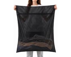 BOTC Waszakken - 90*110cm Waszak Groot - 1 set van 2 stuks - Waszak Wasmachine - Laundry bag - Waszakken - Zwart