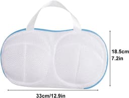 BH Waszakje - 2 stuks - BH Waszak - Wasnetten - Polyester - Wasnet - Was Zakjes - Voor BH Met En Zonder Beugel - Kledingbescherming - Voor wasmachine - Wit - 34*20cm — thumbnail 5