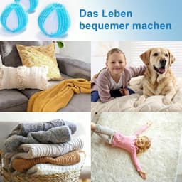 SnelShoppen - Dierenhaarverwijderaar 12 Stuks, Herbruikbare Pluisballen voor Wasmachine, Effectieve Haarverwijdering, Blauw-Wit, Ideaal voor Kleding e — thumbnail 2