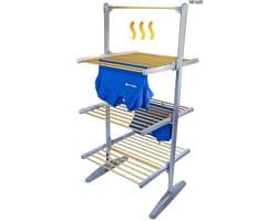 RFWR® Inklapbare Verwarmde Droogtoren met 20 Stangen – Energiezuinig Wasrek voor Binnengebruik – Ruimtebesparend Ontwerp 73x70x147 CM – Veilig voor Kinderen en Huisdieren