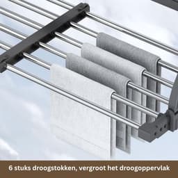 Zolvano® Wasrek Hangend Trapgat - Voor Radiator - Droogrek Ophangbaar-65D x 35B x 5H — thumbnail 4