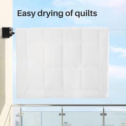 Dubbele koord waslijn - verlengbaar en verstelbaar voor binnenshuis gebruik tot 14 ft - waterdicht en aan de muur gemonteerd — thumbnail 3
