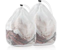 Set van 2 wasnetten met trekkoord voor delicate kleding, ideaal voor wasmachine, sokken en ondergoed