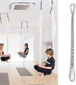 Dailygoods- Ketting Roestvrij Staal - Hangstoelketting - Verlengketting - 180 kg Capaciteit - Met Karabijnhaken - Verstelbaar 66 cm - Hangmatketting — thumbnail 4