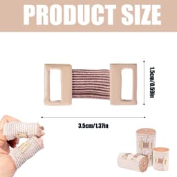 SnelShoppen - 50 Elastische Clips voor Metaal Verbanden - Bruin - Duurzaam en Elastisch - Voor het Bevestigen van Wonden en Verbanden - Ideaal voor Me — thumbnail 3