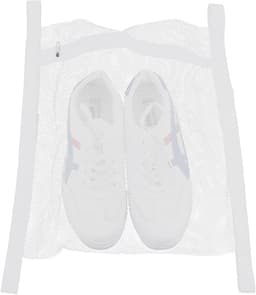 SnelShoppen - Schoenwaszakken voor Wasmachine en Droger - Grote Honingraat Mesh Schoenwaszak met Rits en Band - Voor Sneakers en Kleding - Wit - 1 stu — thumbnail 1