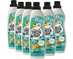 Marcel's Green Soap Kleur Wasmiddel - Perzik & Jasmijn - 6 x 1L - 139 wasbeurten