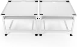 Wasmachine Verhoger - Opbouwmeubel XL - Ergonomische Wasruimte - Uitschuifbaar Plateau - 63 x 126 cm - Wit — thumbnail 1