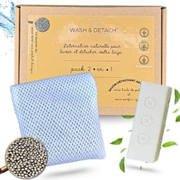SnelShoppen - Ecologische Wasballen Zonder Wasmiddel, Herbruikbaar 1 Jaar, 2 in 1 Pak, 100% Biologische Schapenwol, Compatibel Met Alle Wasmachines en — thumbnail 1