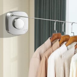 SnelShoppen - Verlengbare Waslijn 4.2m, Retractable Waslijn Zonder Boren, RVS Koord, 20 kg Capaciteit, Ideaal voor Binnen en Buiten, Waterdicht en Roe — thumbnail 1
