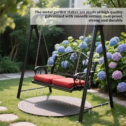 SnelShoppen - Grondankers, Gegalvaniseerde Grondankers, 30 cm Grondpalen, U-Haak Verstevigingsstangen Geschikt voor Trampolines, Kamperen, Tuinhuisjes — thumbnail 5