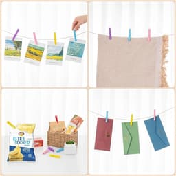 Wasknijpers - Kledingclips - Was ophangen - Stevige grip - 50 stuks - Multicolor — thumbnail 3