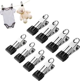 Stevige wasspelden - Kledingklemmen - Kleding drogen - Antislip grip - 55 cm - Zwart — thumbnail 1