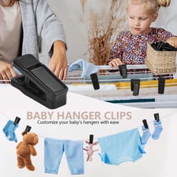 Wasknijpers Baby - Kledingklemmen Plastic - Kleding Drogen - Sterke Hechting - 40 Stuks - Zwart — thumbnail 3