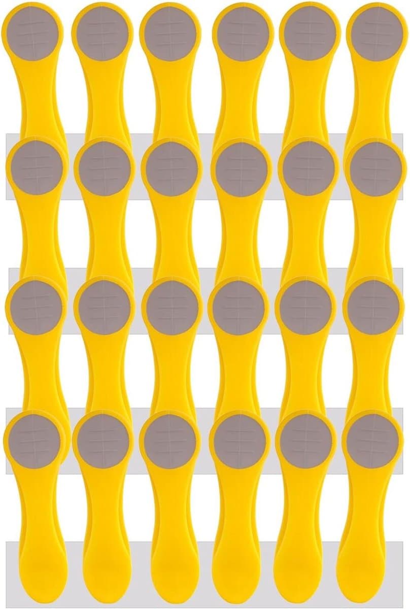 Wasknijpers - Kledingklemmen Waslijn - Kleding Drogen - Zachte Grip - 70 mm - Geel Grijs — afbeelding 1