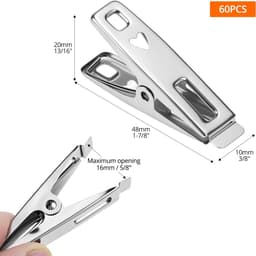 Roestvrijstalen Wasknijpers - Kledingknijpers Metalen - Kleding Drogen - Roestvrij en Winddicht - 5 cm - Zilver — thumbnail 4