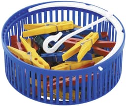 3716010100 wasknijper-mandenset, incl. 30 wasknijpers, polypropyleen, 19 x 9 x 19 cm, blauw — thumbnail 3