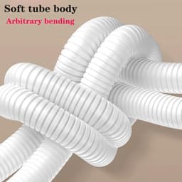 KZQ Flexibele Afvoerslang Voor Airconditioning 1,5 M Met Op Maat Te Snijden Rubberen Adapter En Slangklem Wit Universeel Voor Airco En Warmtepomp — thumbnail 4